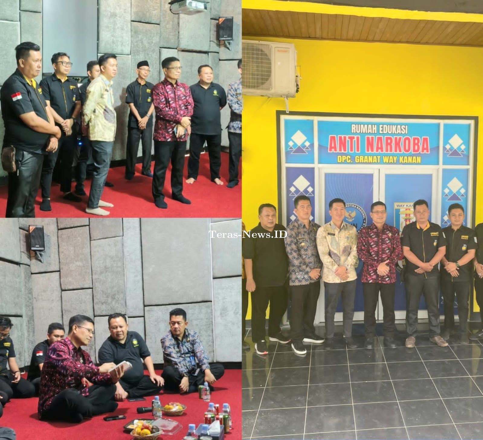 Gelar Kunjungan Kerja, Kepala BNNP Kombes Pol Sakeus Ginting, S.IK., M.H Tinjau Rumah Edukasi Narkoba DPC GRANAT Way Kanan