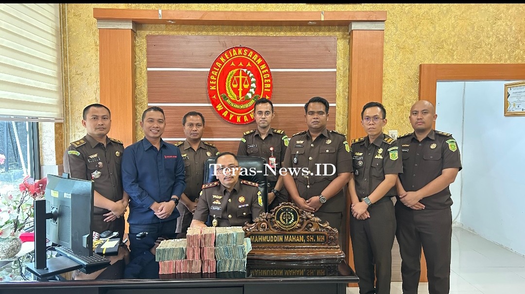 Kejari Way Kanan Terima Uang Pengganti Sebesar 600 Juta Atas Perkara Kasus Tindak Pidana Korupsi Pembangunan SPAM IKK Pakuan Ratu 1